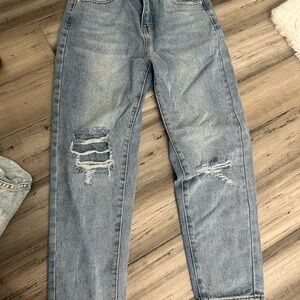 Distressed Light Wash Jeans